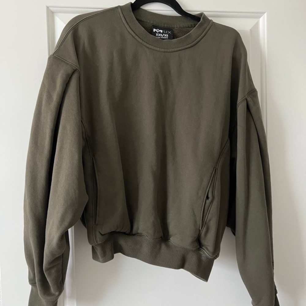 Popflex Olive brunch sweatshirt. Fits oversized